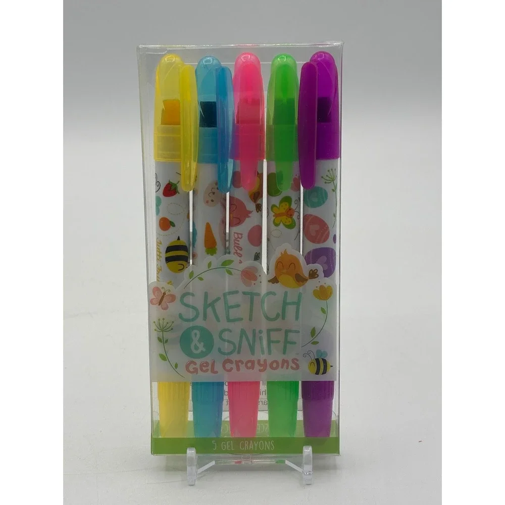 Scentco Sketch & Sniff Gel Crayons 5 Pack Scented Washable Non-Toxic Art Supply